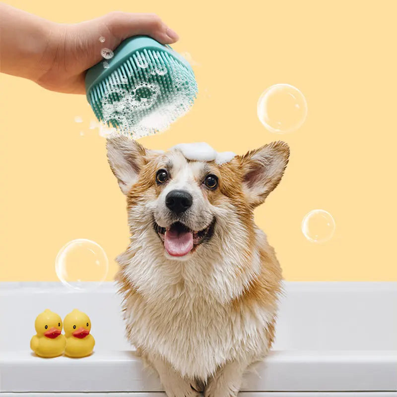 Bathroom Puppy Big Dog Cat Bath Massage Gloves Brush Soft Safety Silicone Pet Accessories for Dogs Cats Tools Mascotas Products